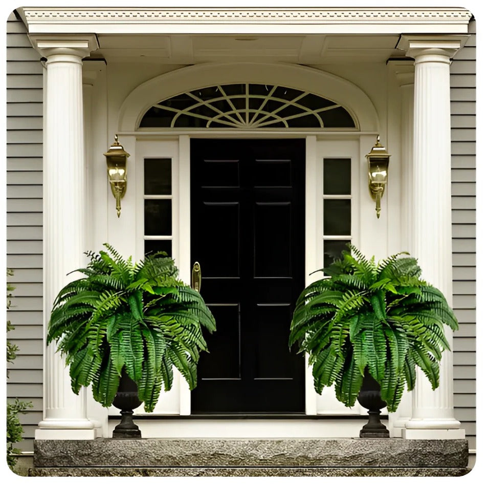 UV-Resistant Realistic Artificial Boston Fern for Outdoor Decor