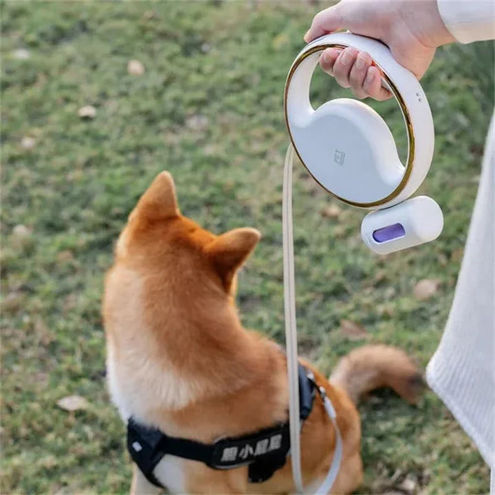 Automatic Dog Leash with LED Light & Poop Bag Holder for Safety-Orizon Depot