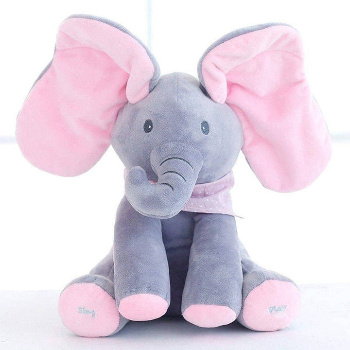 Interactive Peek-a-Boo Elephant Plush Toy for Kids