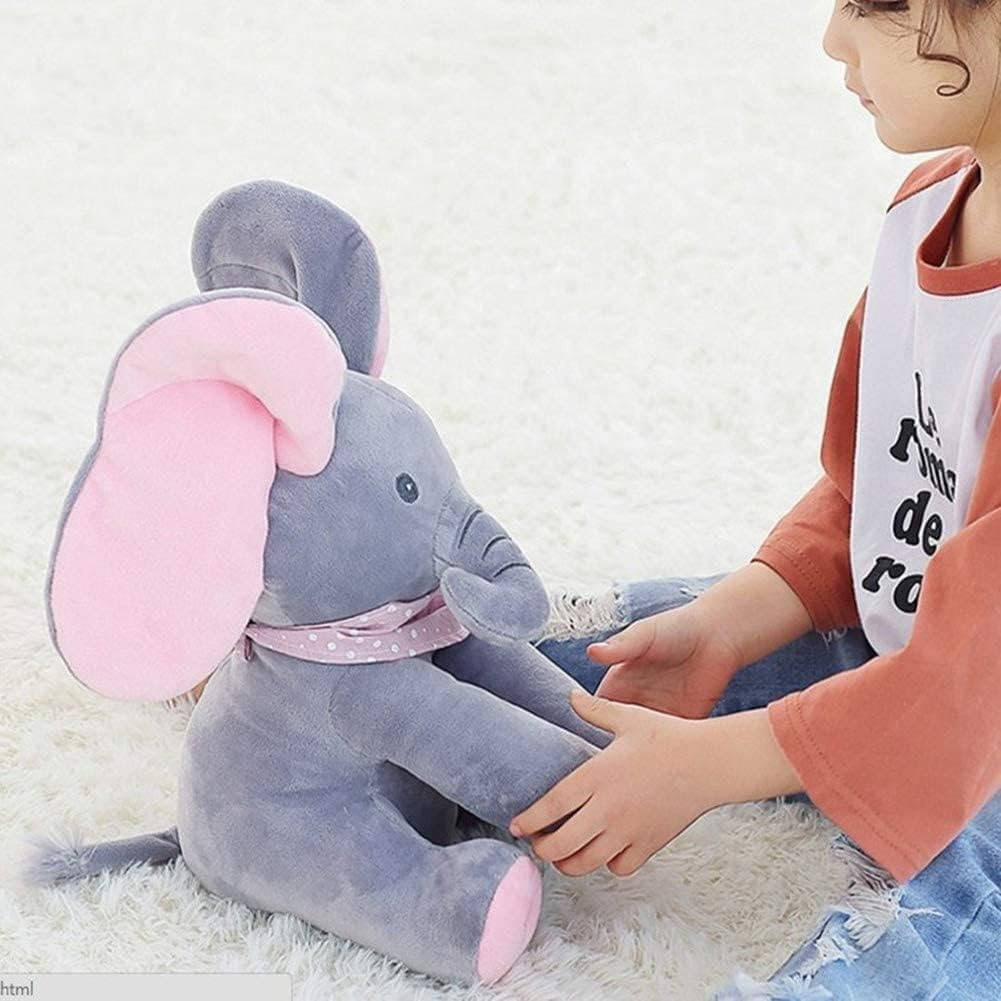 Interactive Peek-a-Boo Elephant Plush Toy for Kids