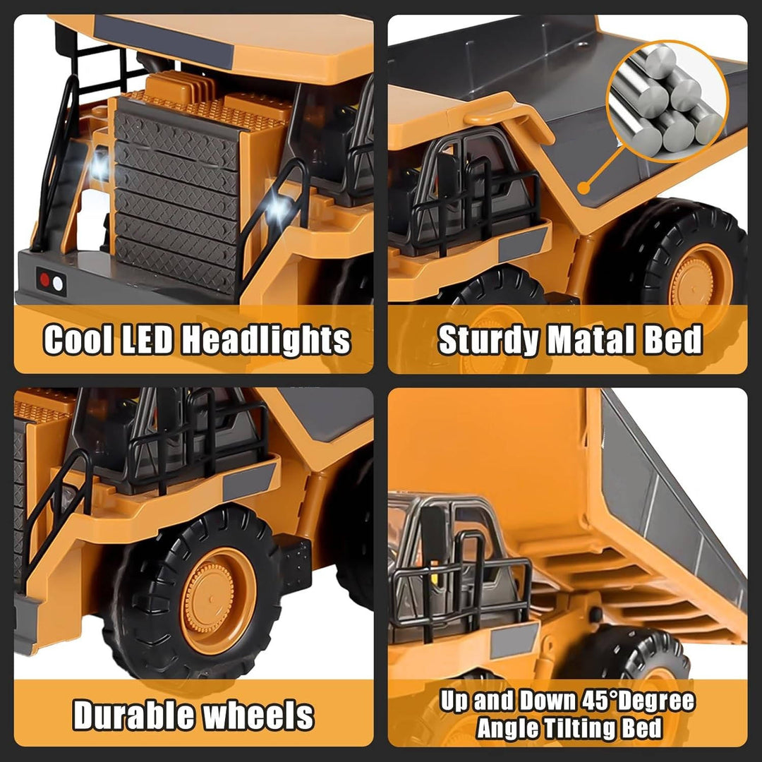 Remote Control 4WD Excavator Bulldozer Dump Truck Toy