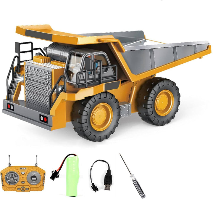 Remote Control 4WD Excavator Bulldozer Dump Truck Toy