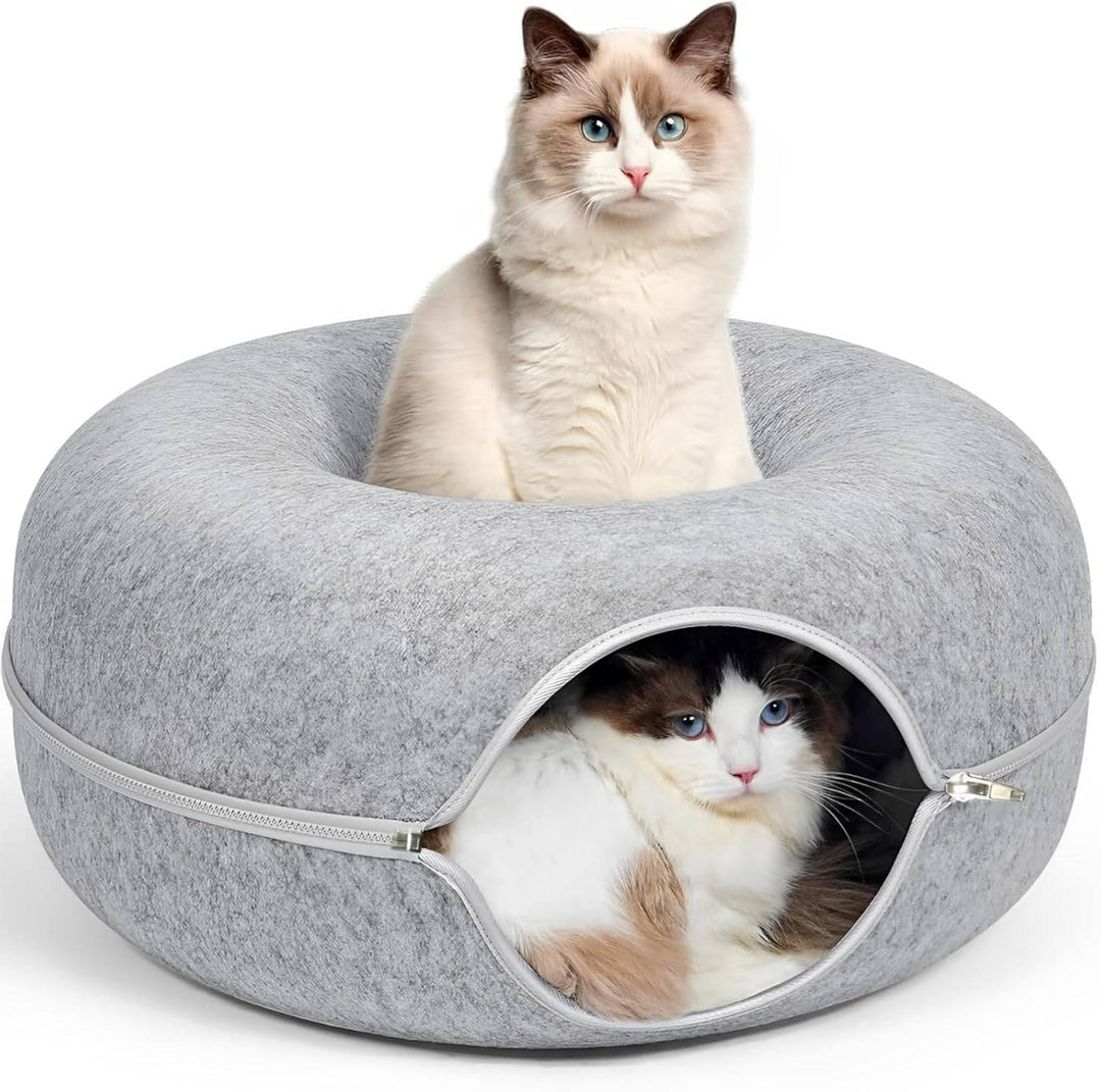 Cozy Round Cat Bed for Ultimate Comfort and Relaxation