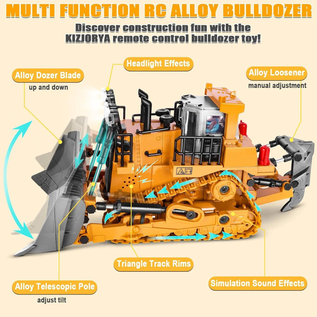 Remote Control 4WD Excavator Bulldozer Dump Truck Toy