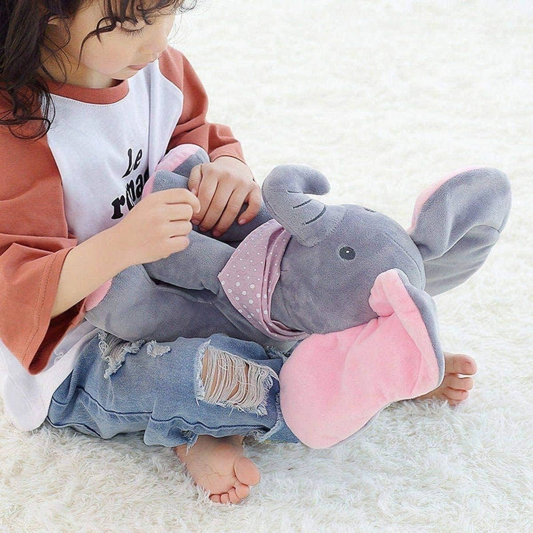 Interactive Peek-a-Boo Elephant Plush Toy for Kids