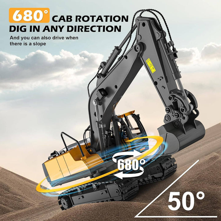 Remote Control 4WD Excavator Bulldozer Dump Truck Toy