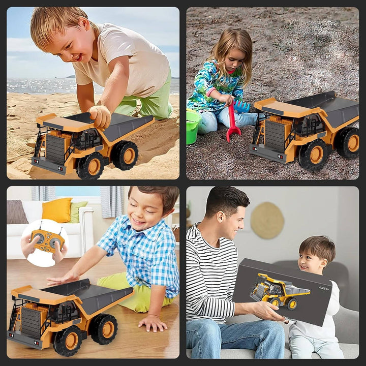 Remote Control 4WD Excavator Bulldozer Dump Truck Toy
