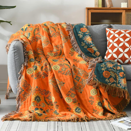 Reversible Blanket – Ideal for Couch and Bed Use - Outdoor Decor