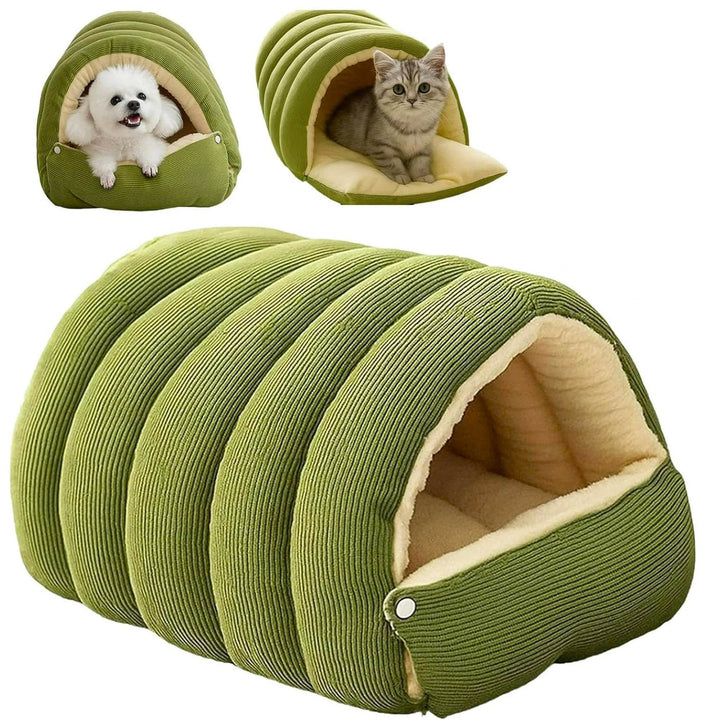 Washable Winter Closed Cat Bed with Removable Cover