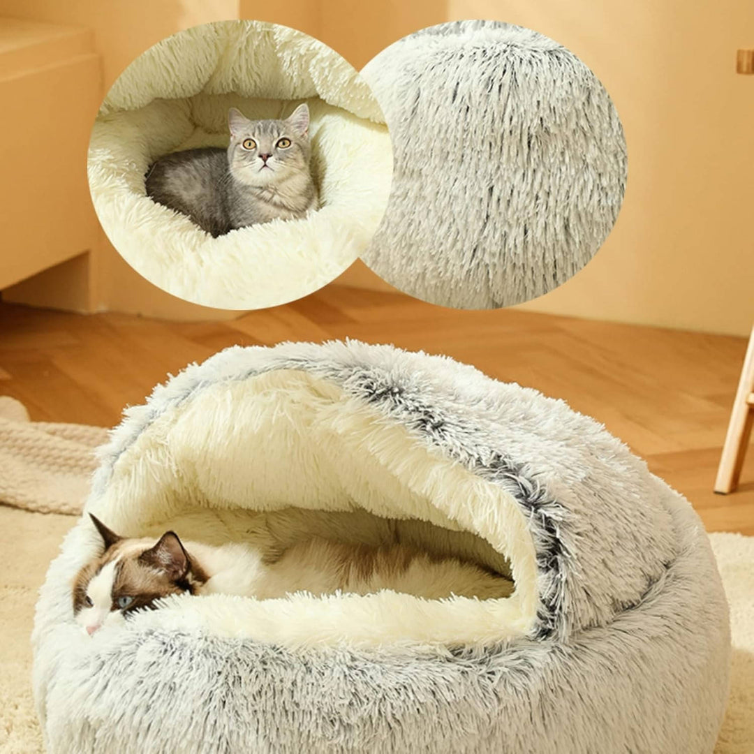 Cozy Donut Pet Bed for Dogs and Cats