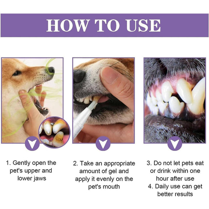 Dog Oral Repair Gel - 3 Pack for Healthy Teeth and Gums