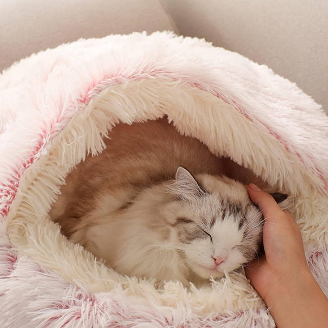 Cozy Donut Pet Bed for Dogs and Cats