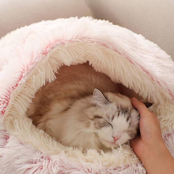 Cozy Donut Pet Bed for Dogs and Cats