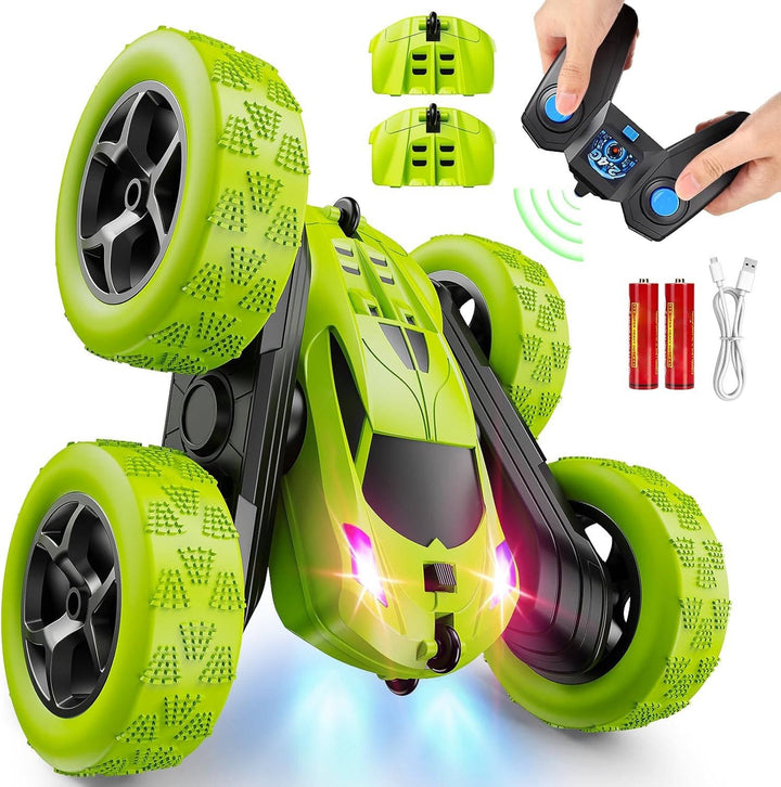 Remote Control Cars for Kids 6-12 with LED Lights & 360° Flips