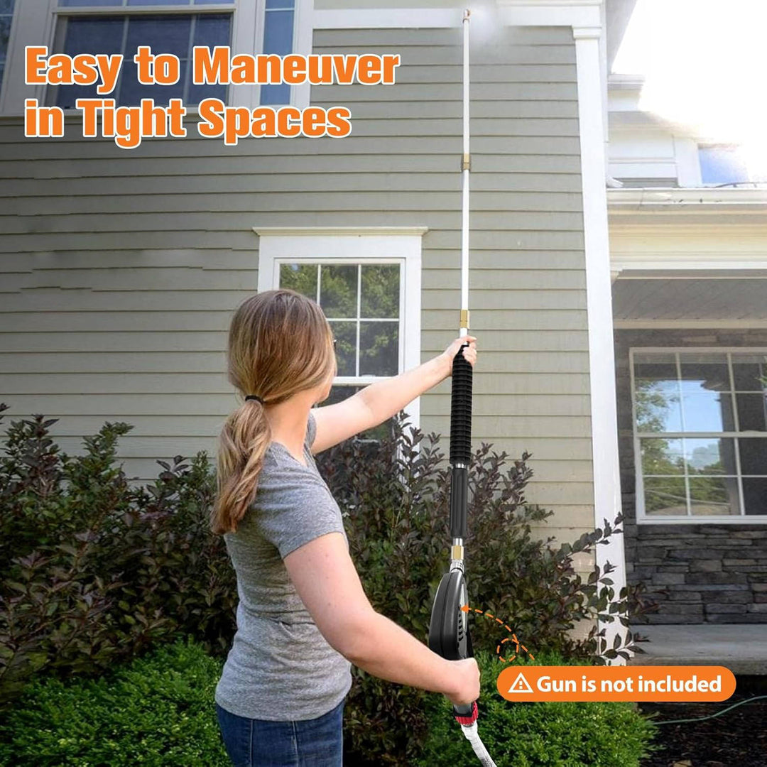 High Pressure Power Washer Extension Wands for Gutter and Roof Cleaning