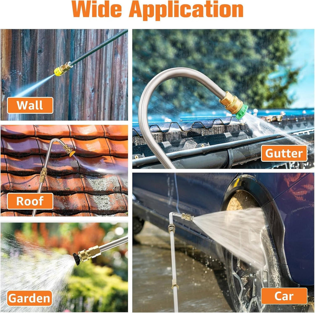 High Pressure Power Washer Extension Wands for Gutter and Roof Cleaning