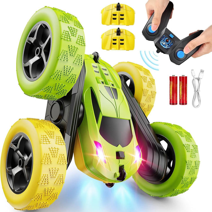 Remote Control Cars for Kids 6-12 with LED Lights & 360° Flips