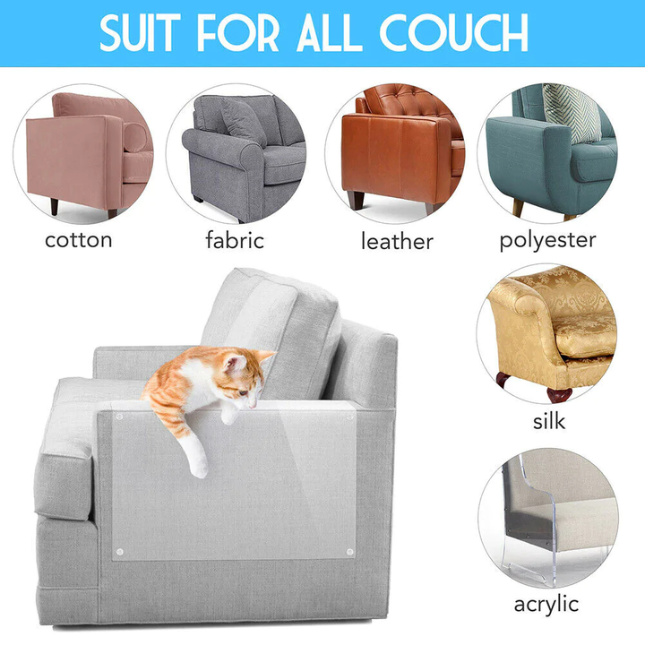 8PC Cat Scratch Furniture Protector Pads for Couch and Upholstery