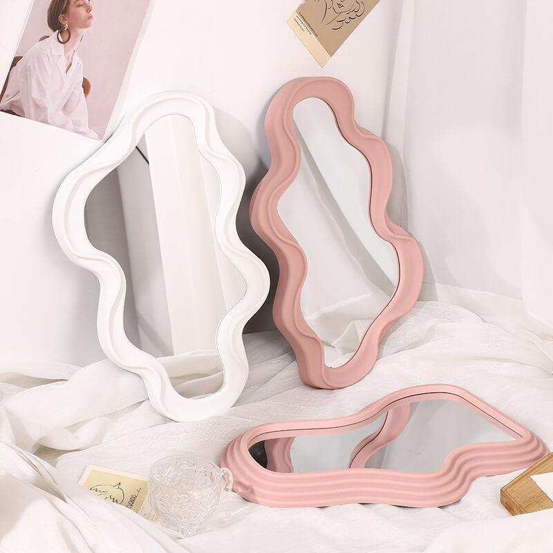 Irregular Wave Decorative Wall Mirror for Modern Home Decor-Orizon Depot