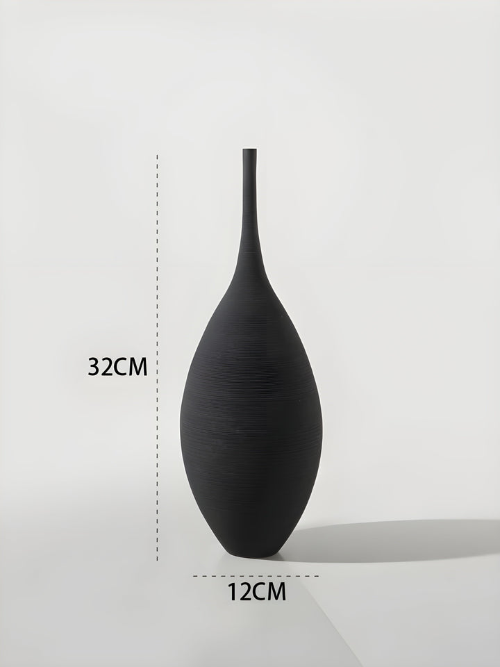 Minimalistic Handcrafted Ceramic Zen Vase for Home Decor-Orizon Depot