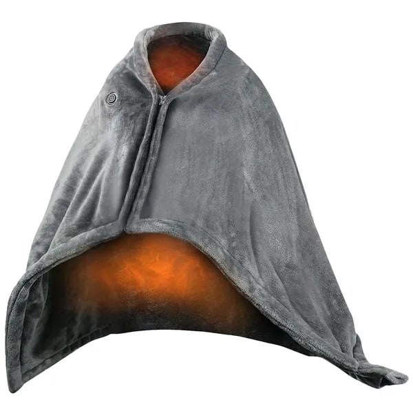 USB Electric Heated Blanket Poncho with Adjustable Temperature Control