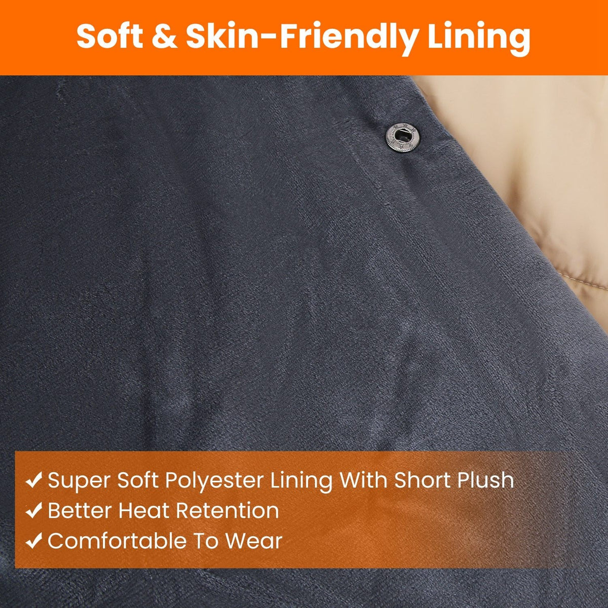 USB Heated Electric Blanket with Poncho, Pockets, and Hand Openings