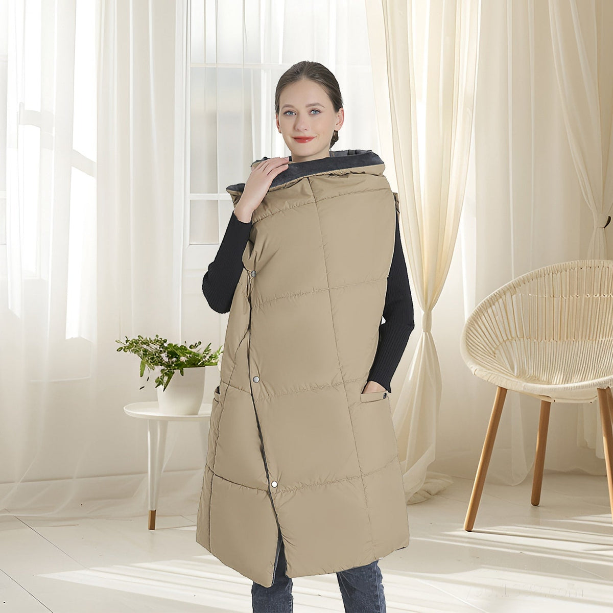 USB Heated Electric Blanket with Poncho, Pockets, and Hand Openings