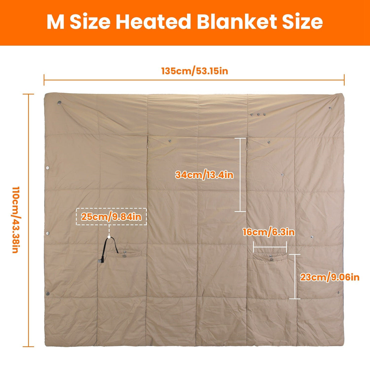 USB Heated Electric Blanket with Poncho, Pockets, and Hand Openings