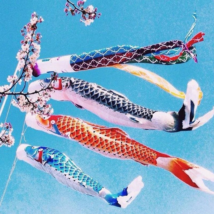 Koinobori Flag Hanan - Decorative Fish Flag in 3 Sizes-Orizon Depot