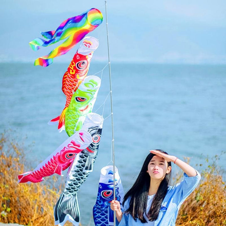 Koinobori Flag Hanan - Decorative Fish Flag in 3 Sizes-Orizon Depot