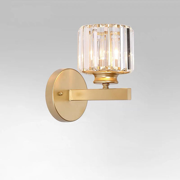 Modern Glass and Iron Wall Sconce Light Fixture