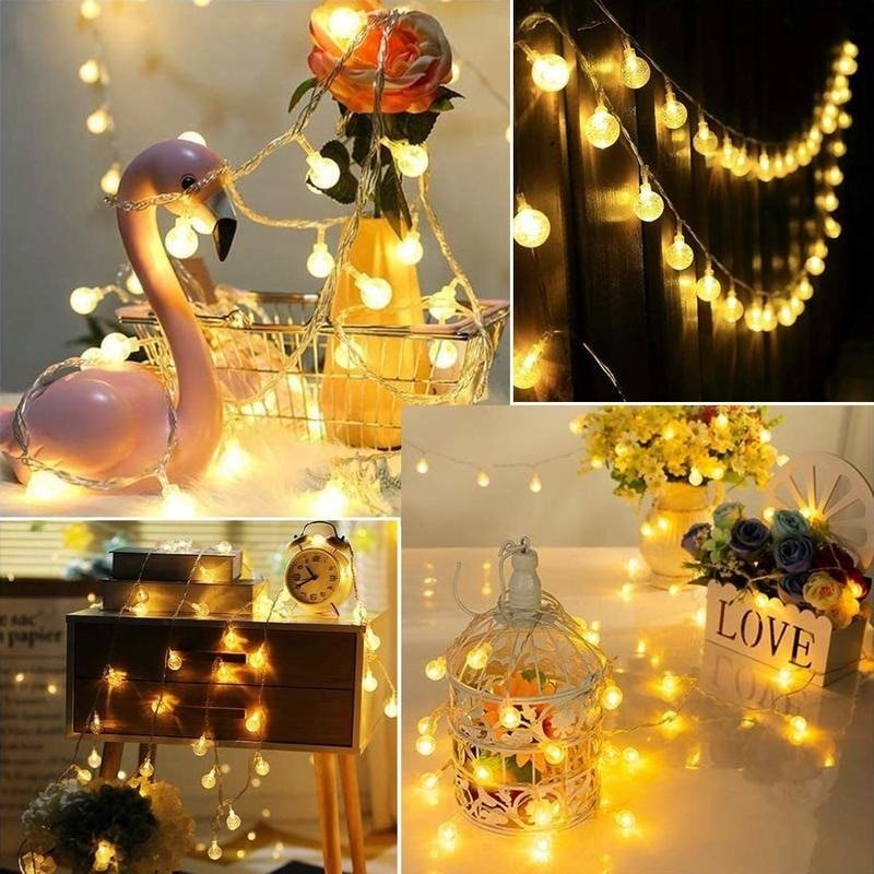 LED Ball String Lights for Home Decor and Outdoor Ambiance-Orizon Depot