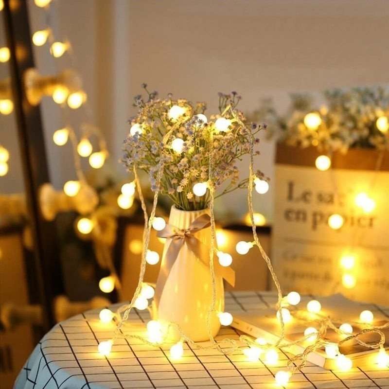 LED Ball String Lights for Home Decor and Outdoor Ambiance-Orizon Depot