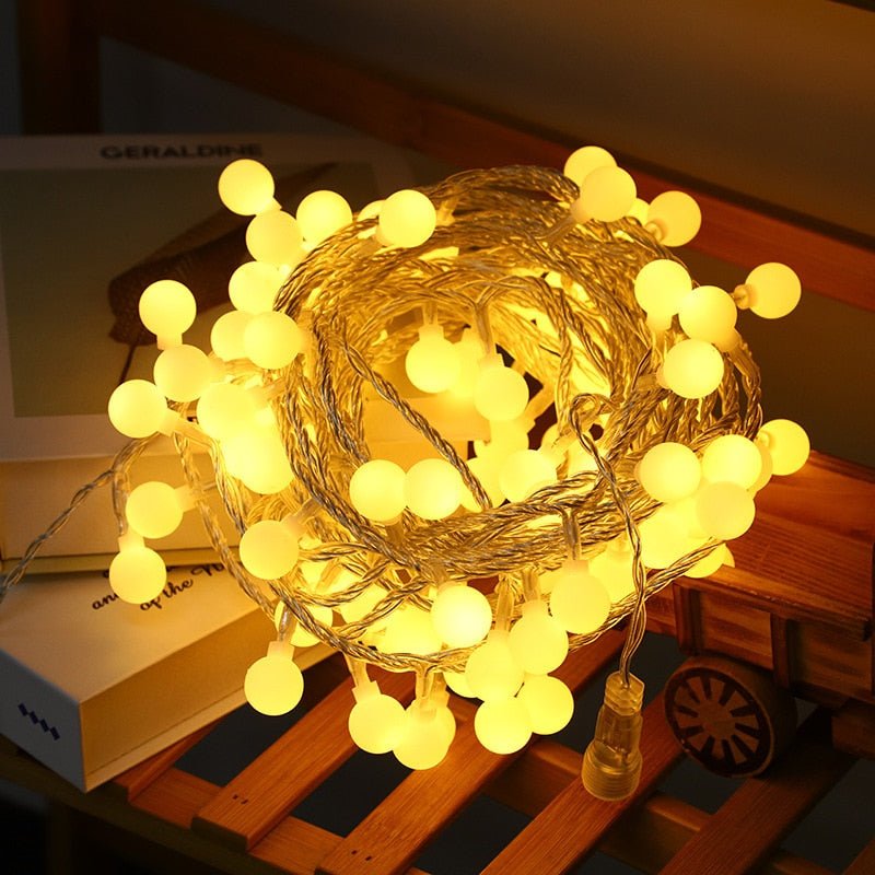 LED Ball String Lights for Home Decor and Outdoor Ambiance-Orizon Depot