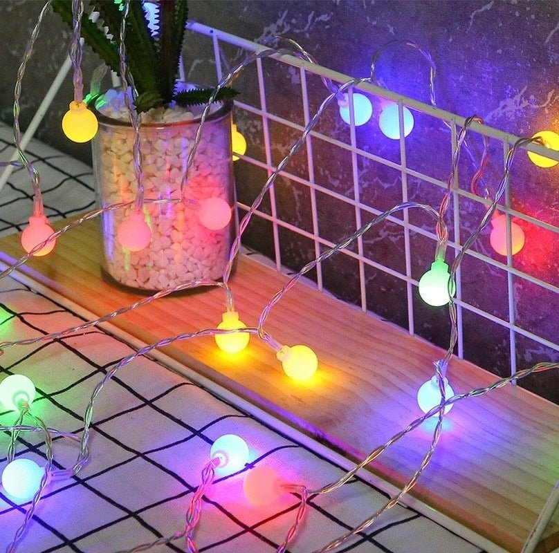 LED Ball String Lights for Home Decor and Outdoor Ambiance-Orizon Depot