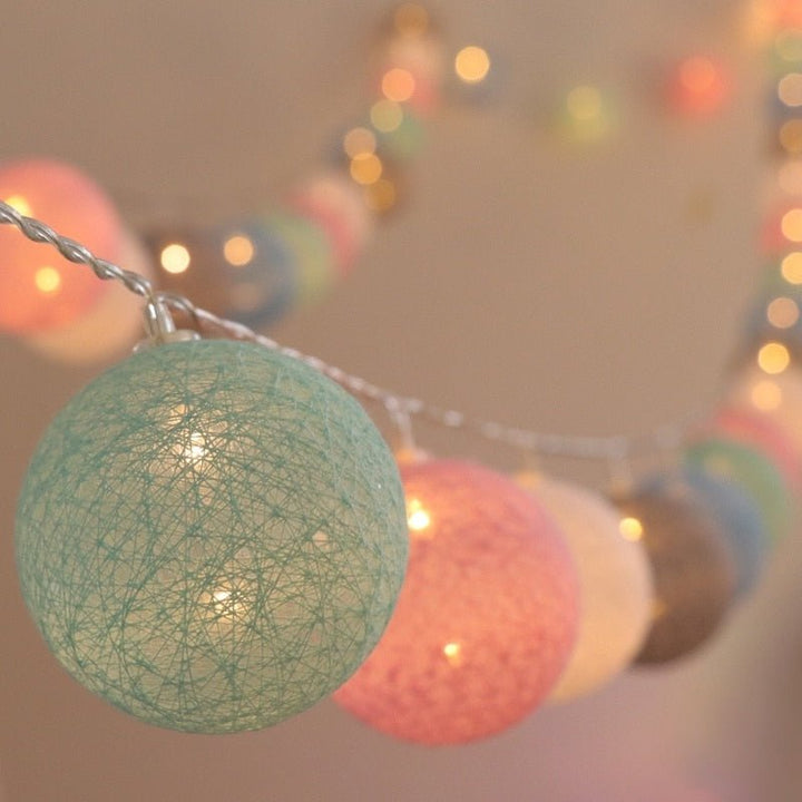 LED Cotton Ball Garland Lights for Home Decor-Orizon Depot