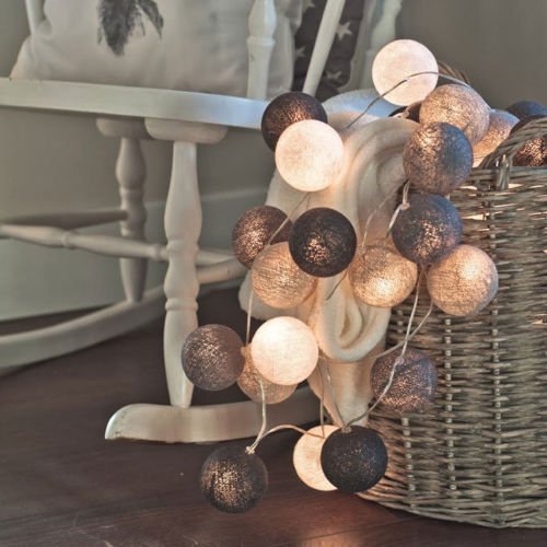 LED Cotton Ball Garland Lights for Home Decor-Orizon Depot