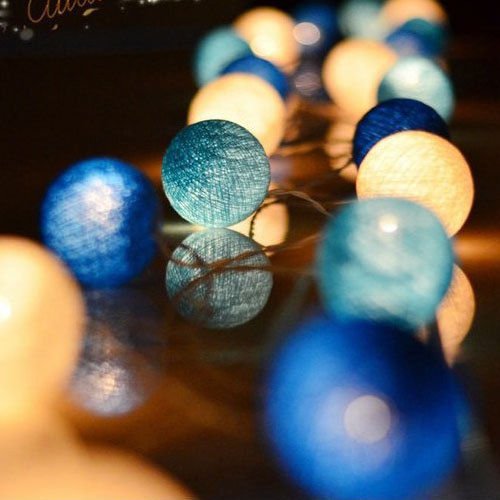 LED Cotton Ball Garland Lights for Home Decor-Orizon Depot