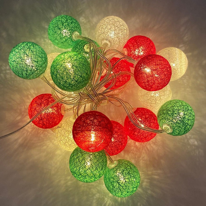 LED Cotton Ball Garland Lights for Home Decor-Orizon Depot