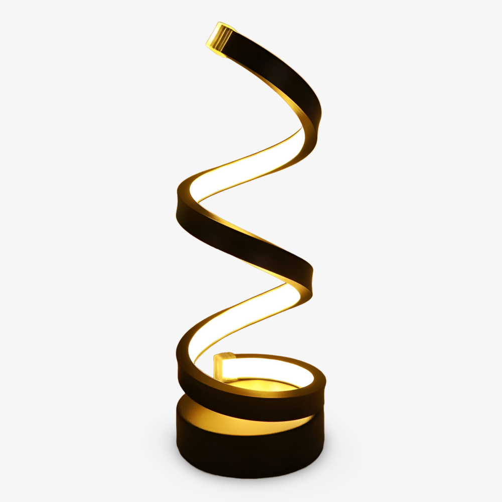 Spiral Design LED Table Lamp with Adjustable Color Temperature