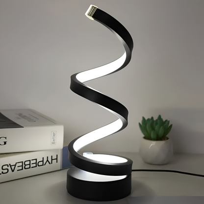 Spiral Design LED Table Lamp with Adjustable Color Temperature