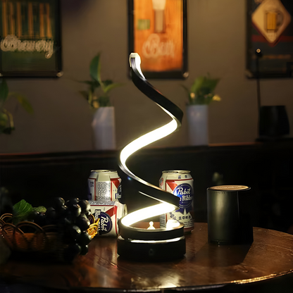 Spiral Design LED Table Lamp with Adjustable Color Temperature