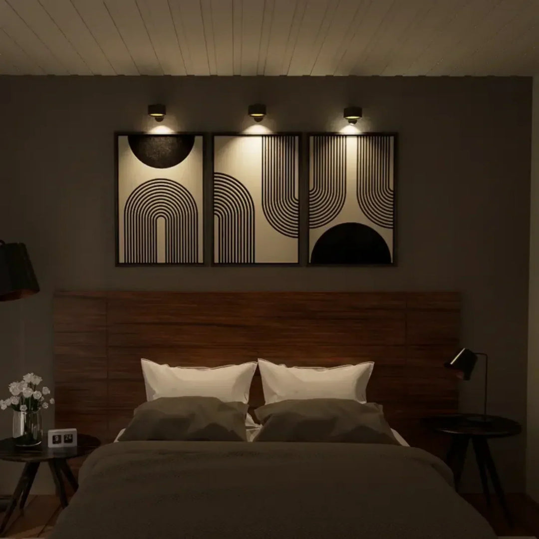 Wireless Wall Lamp - 360° Rotation, Dimmable, Rechargeable Light-Orizon Depot