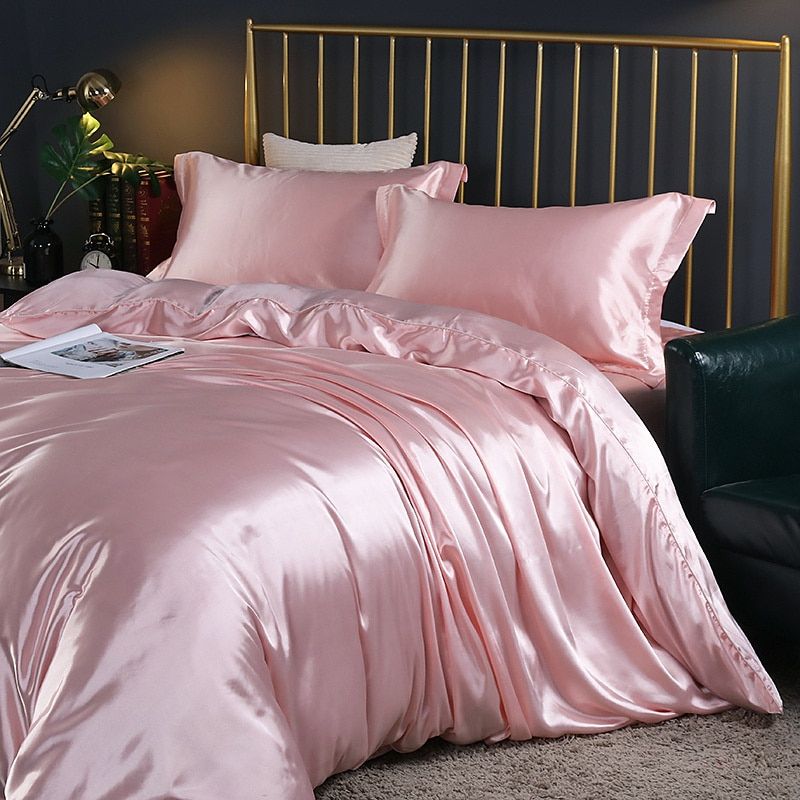 Luxury Silk Satin Bedding Set (4-Piece) for Ultimate Comfort-Orizon Depot
