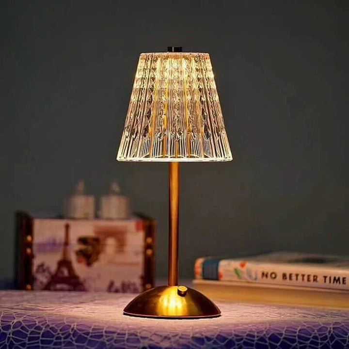 Rechargeable LED Cordless Crystal Table Lamp for Modern Decor-Orizon Depot