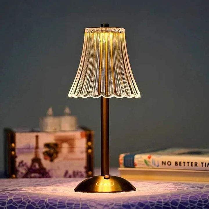 Rechargeable LED Cordless Crystal Table Lamp for Modern Decor-Orizon Depot