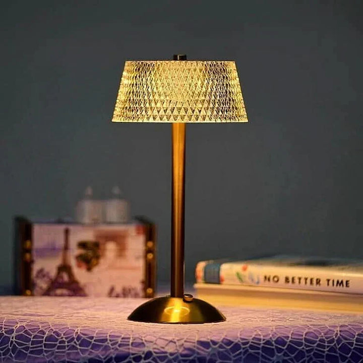 Rechargeable LED Cordless Crystal Table Lamp for Modern Decor-Orizon Depot