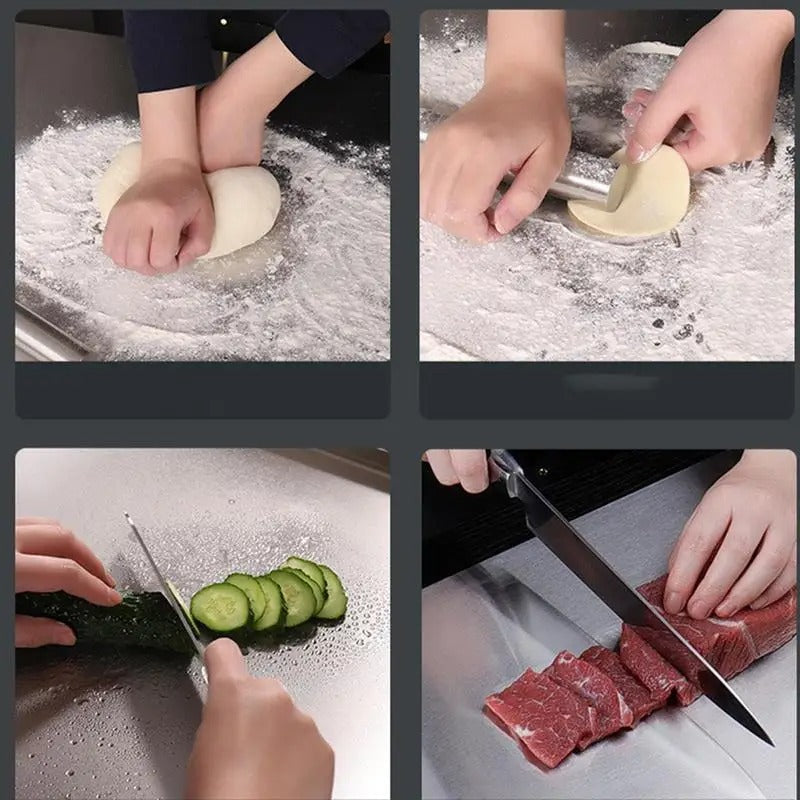 Premium Stainless Steel Cutting Board – Perfect for Pizza and Pastries!-Orizon Depot