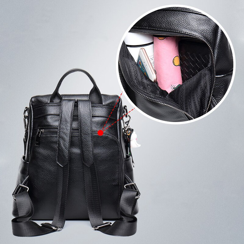 Theft-Resistant Leather Backpack for Secure Travel and Daily Use-Orizon Depot