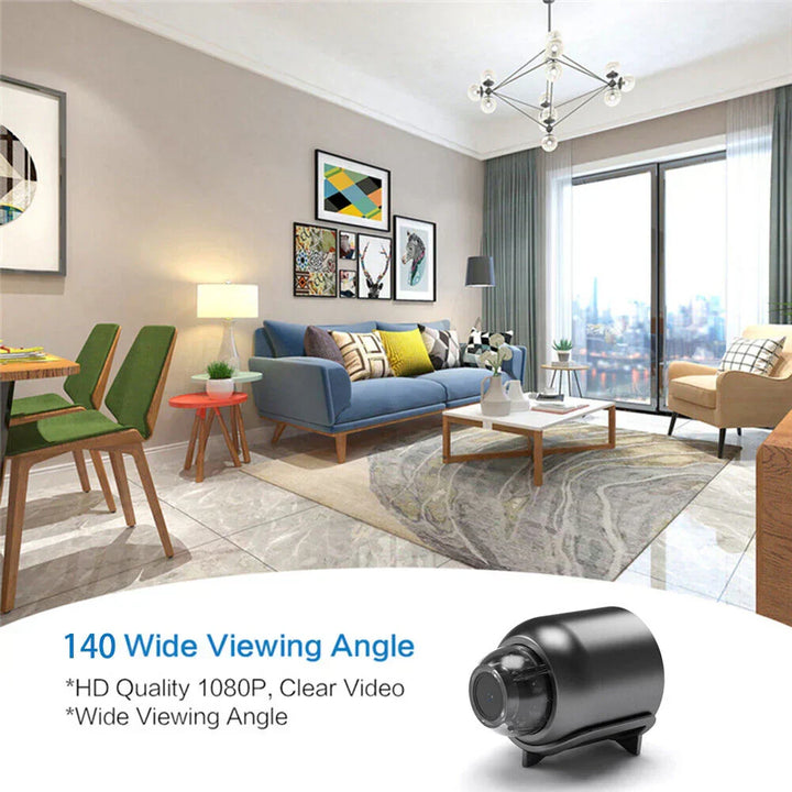 Mini WiFi Camera with Night Vision and Motion Alerts